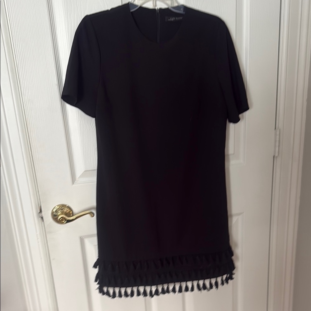 Zara Black Dress with Fringe Detail size medium